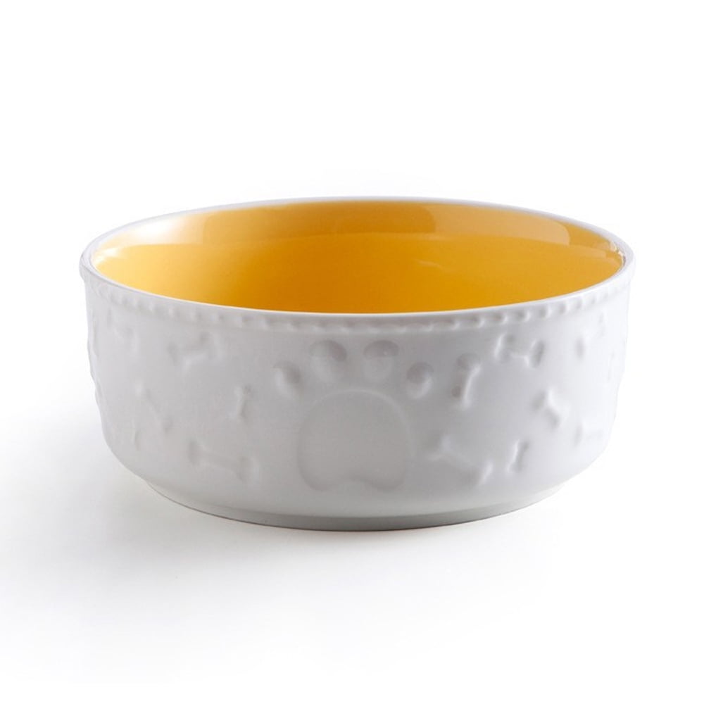 Gallfeel Ceramic Dog Bowl Yellow