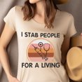 thumbnail image 4 of Funny Nurse Graphic T-Shirt with Syringe and Stethoscope Design, Ash, Size 2XL, 4 of 6