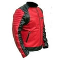 thumbnail image 3 of Red Motorcycle Jacket Motorcycle Jackets For Men Cafe Racer Leather Jacket Leather Biker Jacket Mens Motorcycle Leather Jacket Mens size XXL, 3 of 4