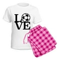 thumbnail image 5 of CafePress - Love Soccer Women's Light Pajamas - Women's Short Sleeve Print T-Shirt and Pants Light Cotton Pajama Set, 5 of 7