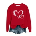 thumbnail image 3 of Sudadera sin capucha para niñas, cuello redondo, sudadera extragrande, estampado de San Valentín, manga larga, para niñas de 1 a 15 años, 3 of 8