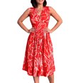 thumbnail image 5 of Bxsruta Womens Summer Sundress Bohemian Floral Pleated Midi Dresses Casual Flowy Tank Dress, 5 of 7