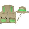 thumbnail image 1 of Cargo Vest for Kids with Reflective Straps & Bucket Hat with Chin Strap - Tan - XS, 1 of 7