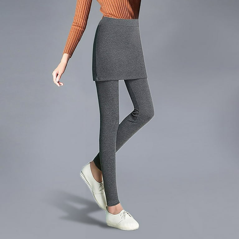 Niaviben Skirt with Leggings Tight Skirt Fleece Lined Leggings