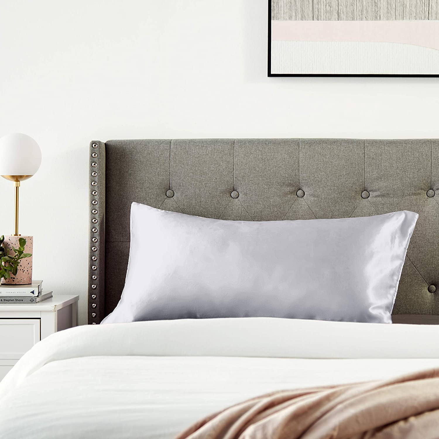 Morning Glamour 600 TC King Size Satin Pillowcase Silver
