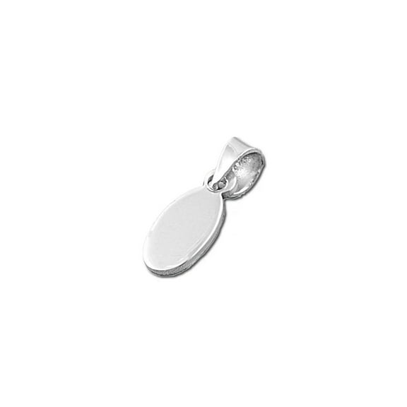 Plain Oblong Pendant Sterling Silver