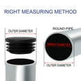 thumbnail image 3 of 40mm 1.57" OD Plastic Tube Inserts Pipe 2pcs 1.46"-1.54" Inner Dia Bench Feet, 3 of 4