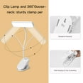thumbnail image 2 of Dimmable Clip-on Desk Lamp, USB Powered, 3 Color Modes, Battery Operated, Portable Mini Lamp with Clamp, 2 of 6