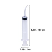 4pcs Disposable Dental Irrigation Syringe with Curved Tip for Dental Care