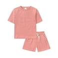 thumbnail image 3 of XXWXYD Unisex Toddler Summer 2-Piece Set Cotton Short Sleeve Tee & Elastic Waist Shorts Casual Play Outfit for Boys Girls, 3 of 3
