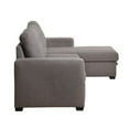 thumbnail image 4 of Benjara Sleeper Sectional Sofa with Track Arms and Storage Chaise, Gray, 4 of 5