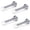 Silvery Grey, variant on Door Stoppers for Wall – Spring Door Stopper with Rubber Tip – 3-1/4" – Pack of 4 – Doorstop – Ideal for Home, Offices, Schools