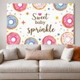 thumbnail image 2 of Adorable Sweet Baby Sprinkle Themed Banner with Colorful Donuts Stars and Confetti Background Party Decoration Baby Shower Event Supplies Photography Props, 2 of 7