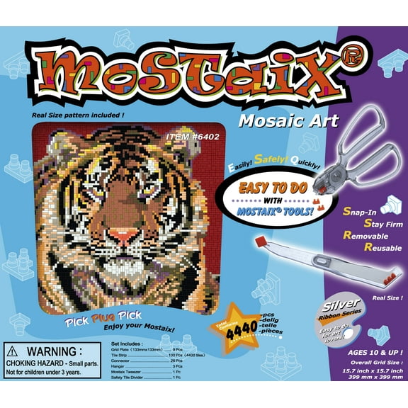 Mostaix® Silver Series Block Tile Puzzle - Tiger (4400 Pieces)