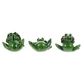 thumbnail image 1 of 3 piezas de accesorios para el salpicadero del coche, macetas verdes para plantas de interior, estatua de jardín con tres ranas, adorno de escritorio para amantes de las plantas., 1 of 6