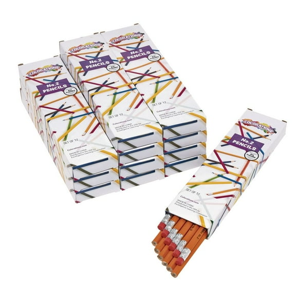 Colorations No.2 Pencils Value Pack - Set of 144