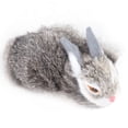 thumbnail image 3 of BIMZUC Gray Realistic Plush Bunny High Simulation Rabbit Decoration Animal Figurine, 5.51 inches / 14 cm Sturdy Soft Comfortable Home Decor Knick-Knack, 3 of 8