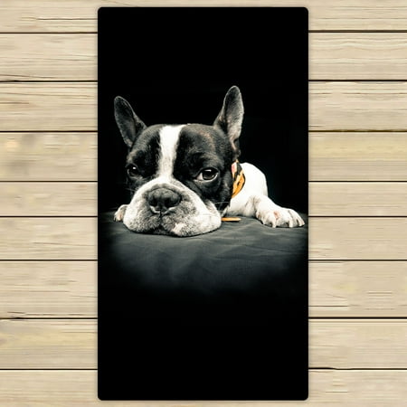 French Beach Towel - YKCG Funny Dog Animals A French Bulldog Hand Towel Beach Towels Bath Shower Towel Bath Wrap For Home Outdoor Travel Use 30x56 inches