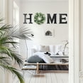 thumbnail image 6 of Farmhouse Wall Decor Wooden Home Sign Letters with Artificial Eucalyptus House Decor for Front Door Living Room,Black, 6 of 6