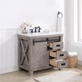 thumbnail image 6 of Vinnova Cortes 36" White Composite Stone Top Singe Vanity in Gray without Mirror, 6 of 13