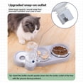 thumbnail image 4 of Comedero doble elevado para gatos, inclinable hasta 15°, antivómitos, comedero 3 en 1 con depósito automático de agua (gris), 4 of 5