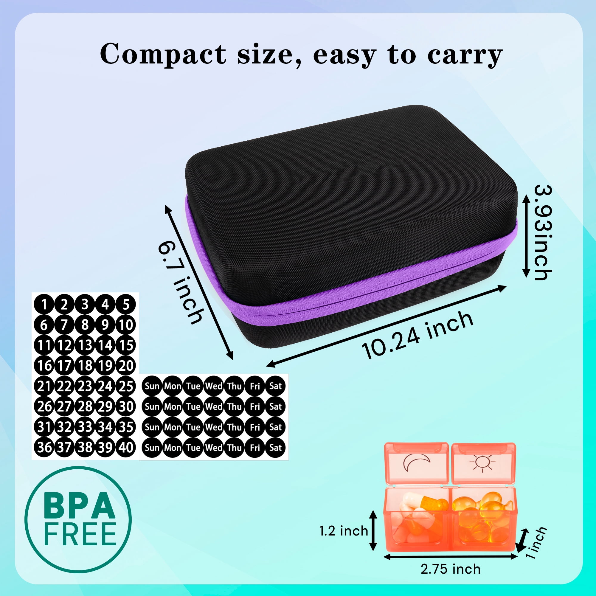 BEFUNZL Monthly Pill Organizer 2 Times a Day, Medicine Organizer Box 32 Days Pill Holder
