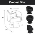thumbnail image 3 of EBQOSK Swivel Accent Chair Armchair, Round Barrel Chair in Fabric for Living Room Bedroom Black, 3 of 7