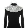 thumbnail image 3 of INSPIRE CHIC Collier Détachable Faux, Mini Cape Col Ras du Cou Faux Dickey pour Blouse Blanc-3 (Lacets Blancs), 3 of 5