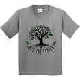 thumbnail image 3 of Inktastic Save the Planet Tree Design with Green Leaves Youth T-Shirt, 3 of 5