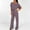 19-Purple, variant on Jumpsuit for Women 2023 Womens Romper Shorts Long Sleeve One Shoulder Overall Band Collar Solid Onesie Strappy One Piece Outfits Casual Long Pants Summer Romper Pull On Ankle Length Trousers