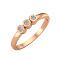 thumbnail image 2 of Round Shape Rainbow Stackable Women Ring 925 Sterling Silver Rose Vermeil Delicate Jewelry, 2 of 4