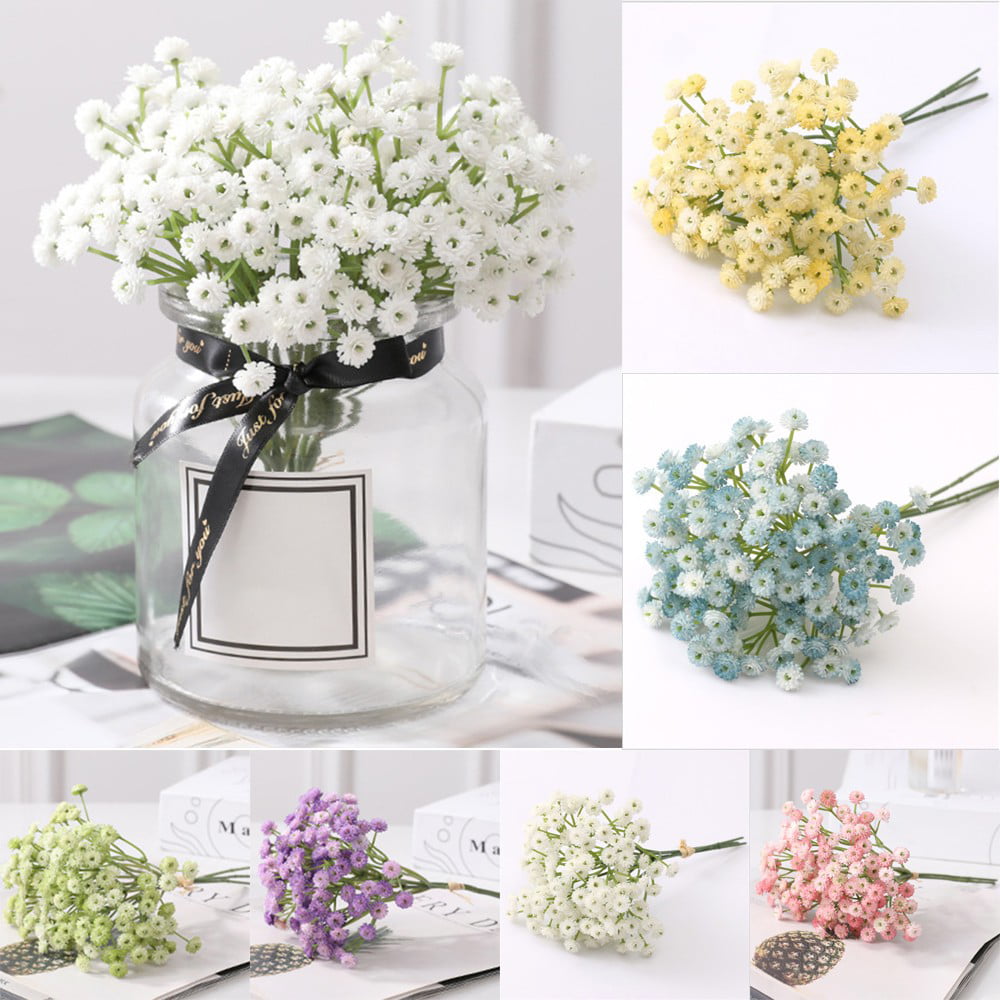  Sggvecsy 15 Pcs Babys Breath Artificial Flowers Gypsophila  Bouquets Bulk Real Touch Fake Silk Flowers for Home DIY Floral Arrangement  Table Centerpiece Fall Autumn Decoration (Orange Brown) : Home & Kitchen