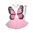 thumbnail image 3 of Conjunto de disfraz de hada para niñas, decoración de ropa, alas de mariposa para Halloween y carnaval. Falda de lentejuelas, 3 of 9