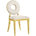 thumbnail image 4 of Meridian Furniture Carousel Velvet Dining Chair, Cream (Set of 2), 4 of 9