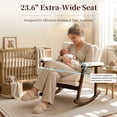 thumbnail image 3 of Rocking Chair, Paproos Velvet Upholstered Glider Rocker Chair with Cushion, Rocking Chair for Nursery, Reading Chair Armchair for Living Room Bedroom, White, 3 of 7