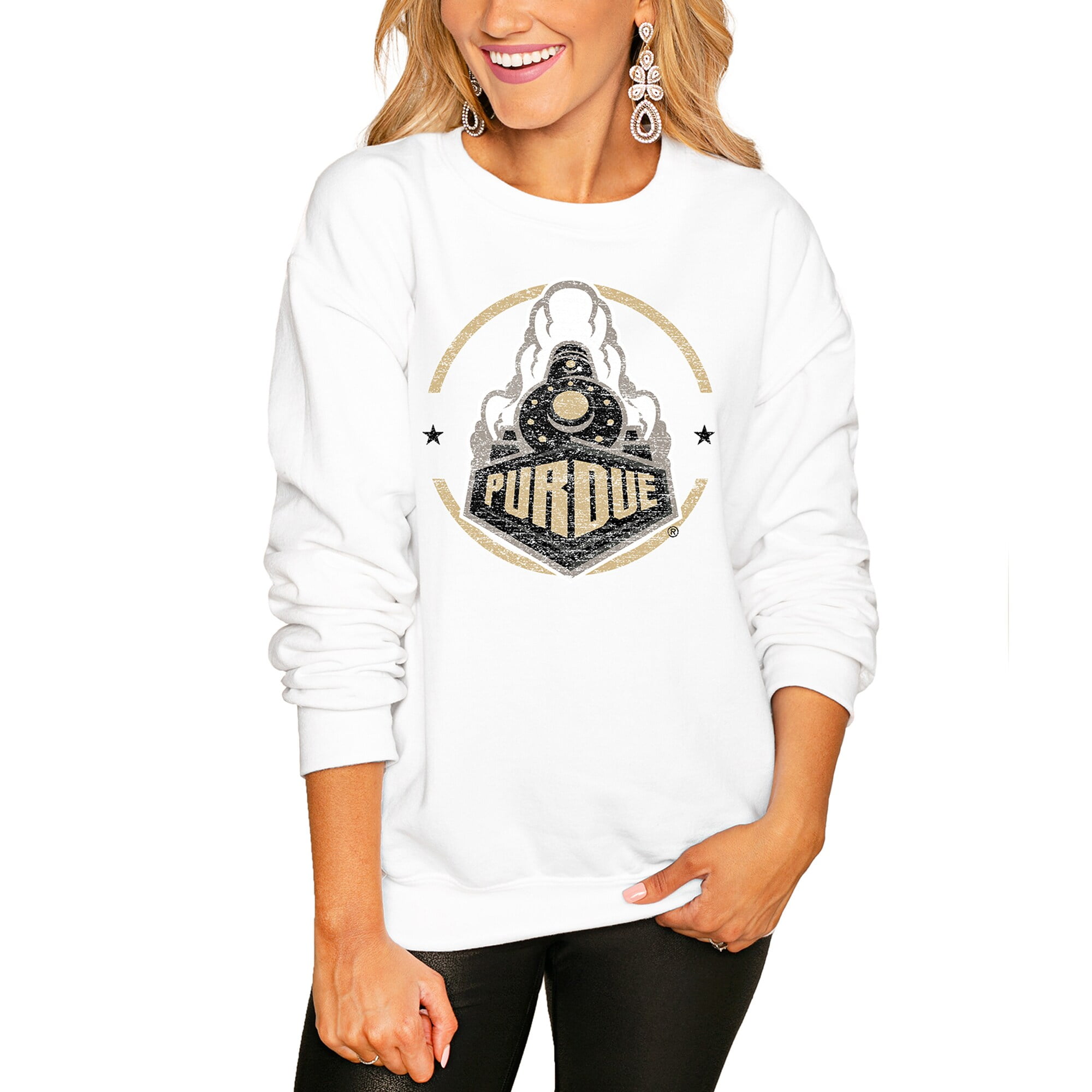 women's purdue crew neck sweatshirt