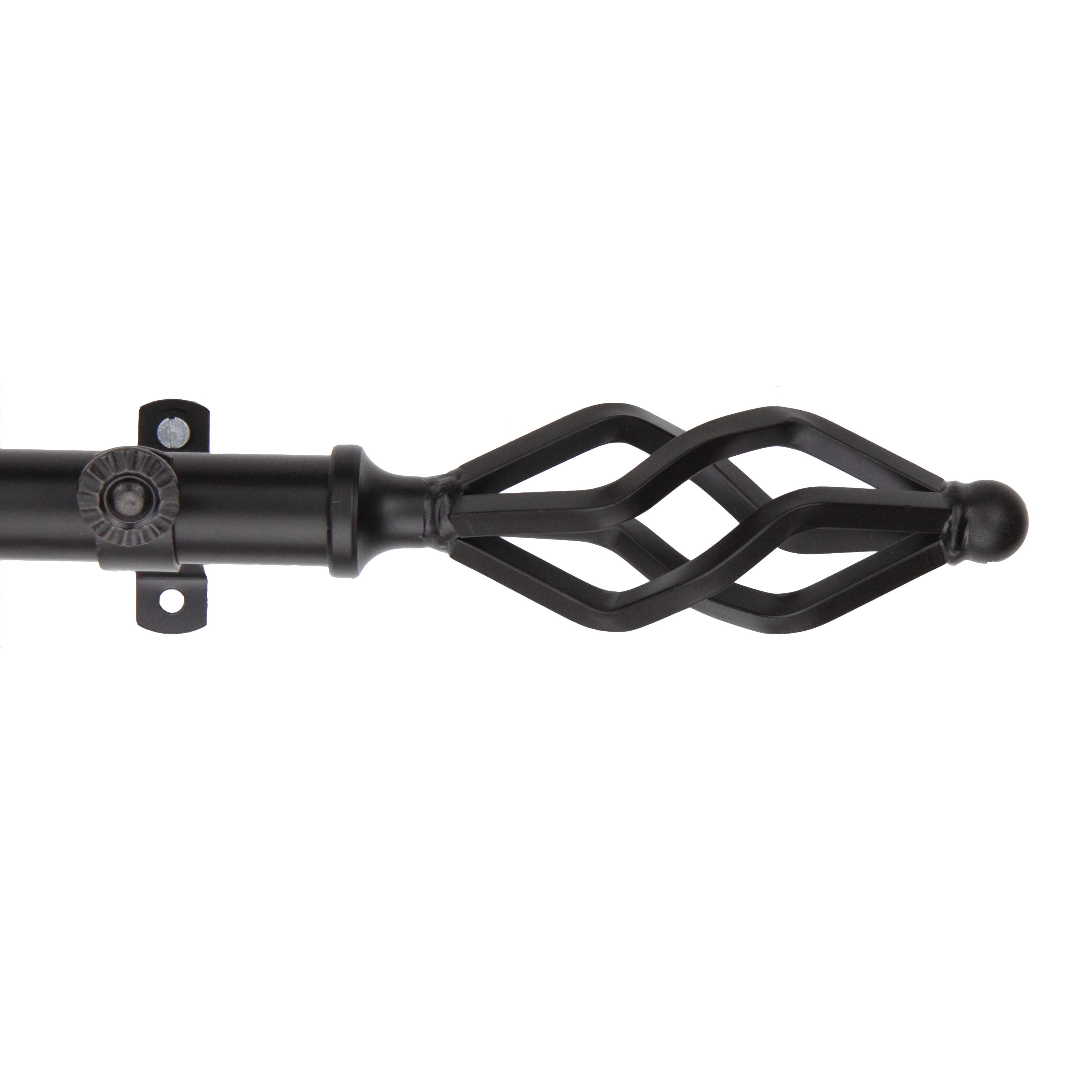 Vinci 13/16 inch dia. Curtain Rod 120-170" - Black
