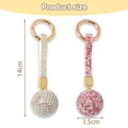 thumbnail image 3 of LLavero de bola de cristal con diamantes de imitación brillantes a la moda, llavero colgante para bolso de coche, regalo para mujeres y niñas, 2 uds. MFZFUKR BST3018141-1, 3 of 5