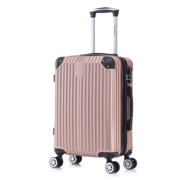 Maleta de Mano Rígida Expandible 10Kg Con Ruedas 360° Ideal para Viaje y Cabina Rosa