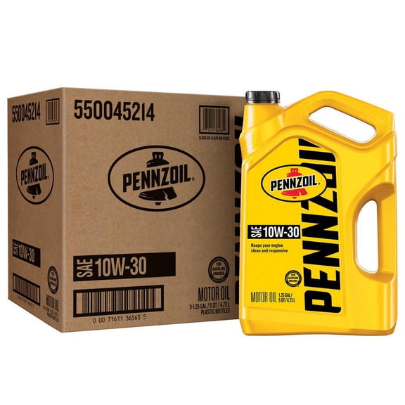 Pennzoil 10W-30 Motor Oil, 5 Quart (3 Pack)
