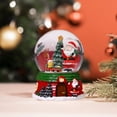 thumbnail image 6 of Christmas Crystal Ornament, Festive Holiday Decoration, Liquid Snow Globe with Santa and Christmas Tree for Home and Office Decor, Resin Base, Battery Powered, 6 of 7