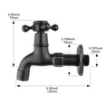 thumbnail image 3 of Abbracc Robinet de Jardin en Laiton pour Machine à Laver/simple Lavage à Froid Noir B, 3 of 6