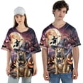 thumbnail image 4 of Spooky Halloween Night Witch Chinese Shar-Pei Glowing Pumpkins All Over Print 3D Baseball Shirt Dog Lover Softball Sport - 12015, 4 of 6
