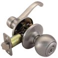 thumbnail image 1 of Design House 781849 Scroll 2-Way Latch Entry Door Knob and Handle, Adjustable Backset, Satin Nickel Finish, 1 of 1