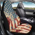 thumbnail image 4 of Uourmeti USA Flag Floral Vintage Print Car Seat Cover 1 Piece Car Interior Cushion Anti-Abrasion Breathable Suitable for Van Auto, 4 of 6