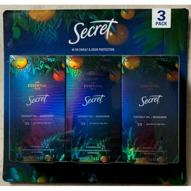 Secret Antiperspirant Deodorant for Women with Essential Oils, Coconut