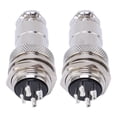 thumbnail image 3 of Conector de enchufe de metal, 2 piezas, conector de enchufe de aviación, conector de enchufe y enchufe de aviación, conectores de cable de mayor durabilidad, 3 of 8