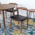 thumbnail image 4 of Ezra Modern Solid Wood Walnut Dining Room & Kitchen Table and Chair Set of 4, 4 of 5