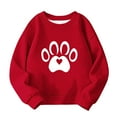 thumbnail image 5 of NAISIBABY Girls Boys Valentine's Day Hoodie, Crewneck Fleece Lined Long Sleeve Fashion Pullover Sweatshirt Red 5T, 5 of 5