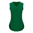 thumbnail image 4 of TrendVibe365 Tank Tops for Women 2024 Summer Tunic Plain Split Curvy Hem Shirts Sleeveless Tees Blouse V Neck Tshirts Loose Fit Pullovers Clothes, 4 of 6